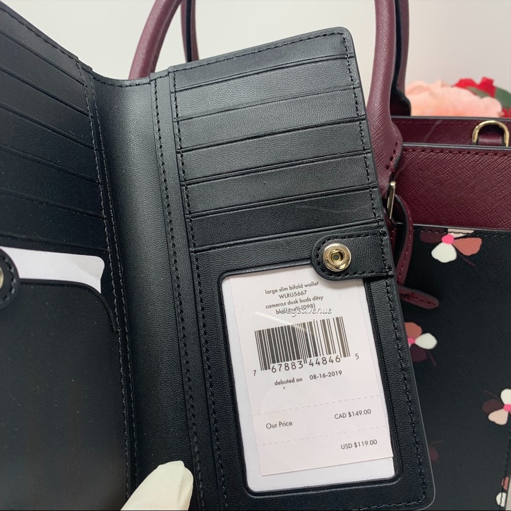 Kate spade Cameron large bifold wallet dusk buds - Picture 7 of 7